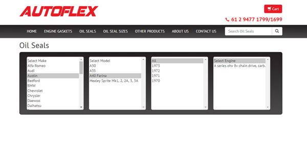 Autoflex Data screen capture